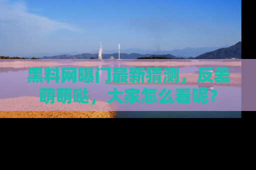 黑料网曝门最新猜测，反差萌萌哒，大家怎么看呢？