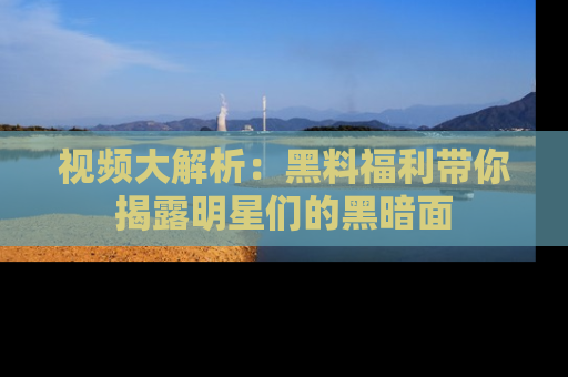 视频大解析:黑料福利带你揭露明星们的黑暗面