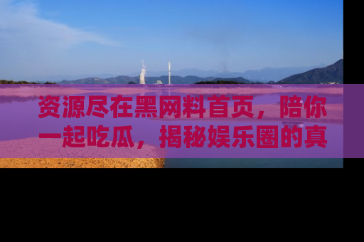 资源尽在黑网料首页,陪你一起吃瓜,揭秘娱乐圈的真实内幕